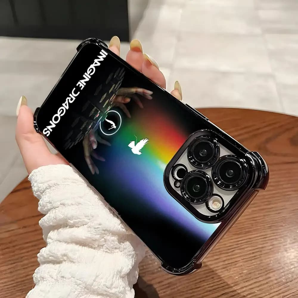 I-Imagine Dragons Loom Band Phone Case Electroplate Shockproof Transparent Phone Case For IPhone 11 12 13 14 15 16 17 Pro Max Pl