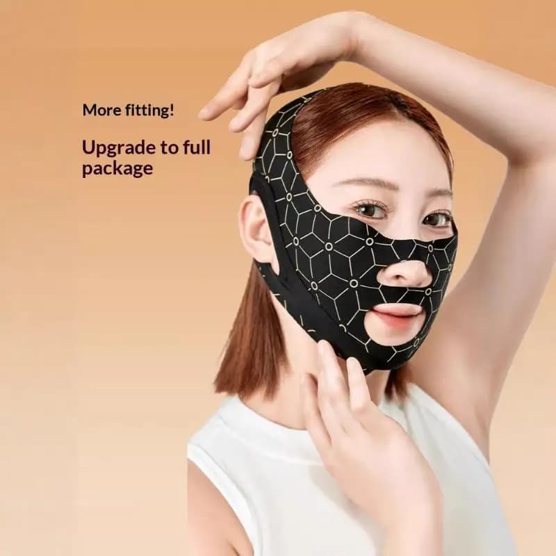 V Line Face Lifting Bandage Reusable Chin Cheek Slimming Shaper Soft Elastic Anti Wrinkle Mask for Home Skin Care 1PC