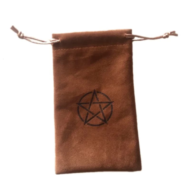 1 pz velluto pentagramma tarocchi sacchetto di immagazzinaggio carte da gioco da tavolo ricamo coulisse pacchetto stregoneria forniture per altare tarocchi scatola