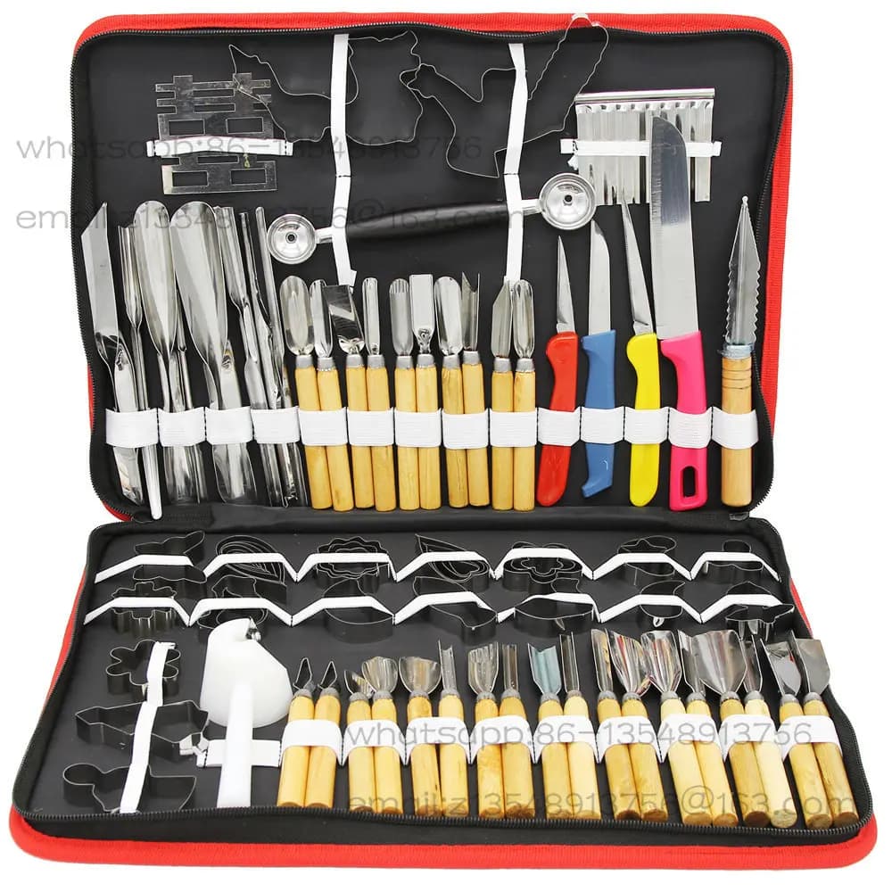 Blade 80-piece set Kitchen chef carving knife set Stainless steel food carving knife Fruit plate carving knife