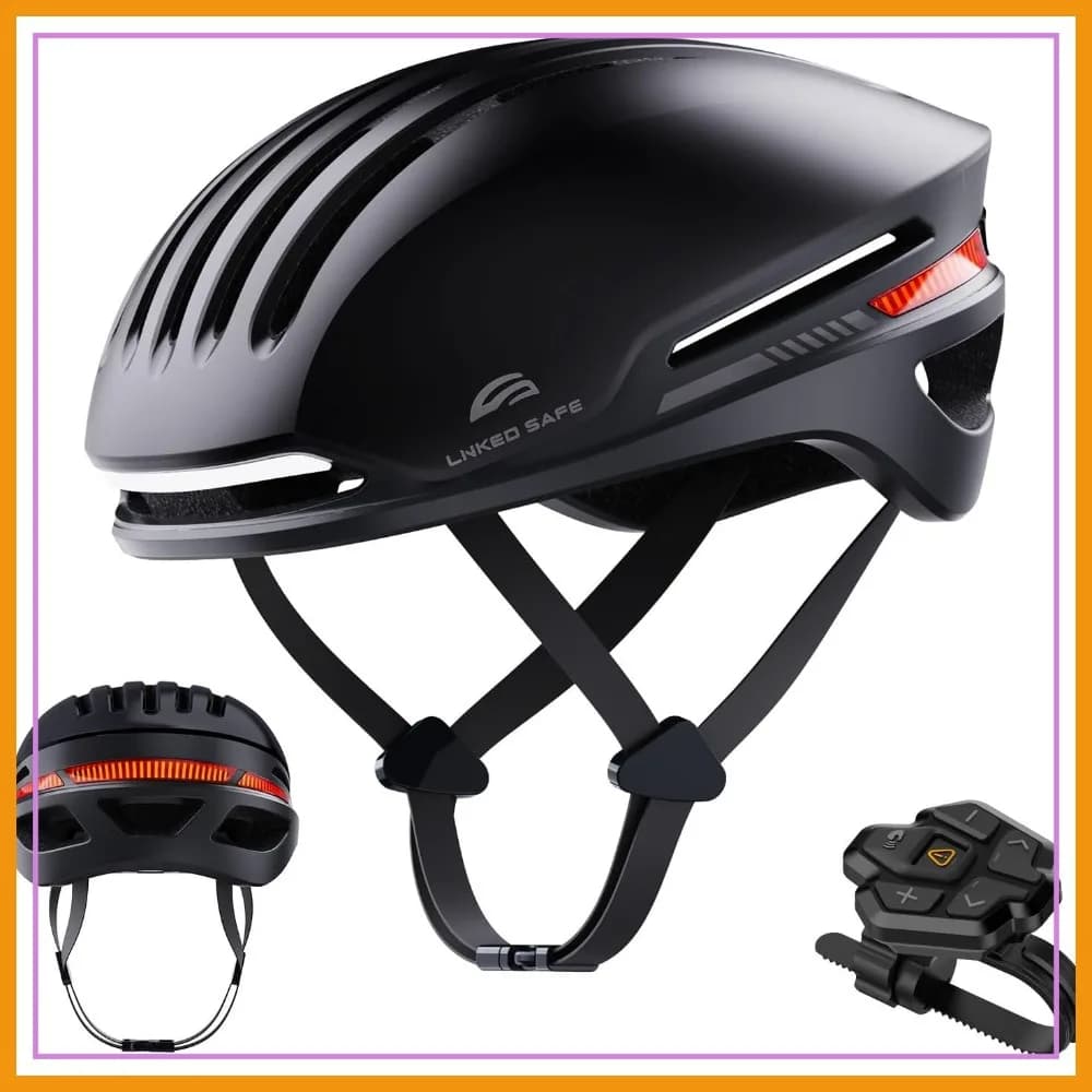Casco da Bici Intelligente con Altoparlanti Bluetooth, Indicatori di Direzione LED, Luce di Frenata Automatica per Adulti