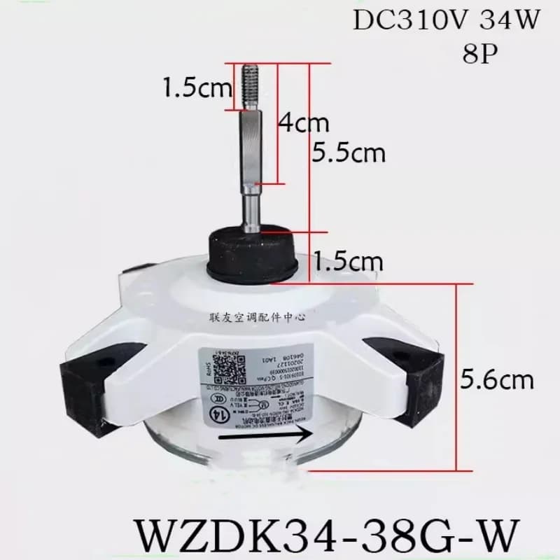 DC310V 34W Air conditioning Reverse Brushless DC fan motor for Midea WZDK34-38G-W RDN-310-34-8 20-38G-W Replacement motor