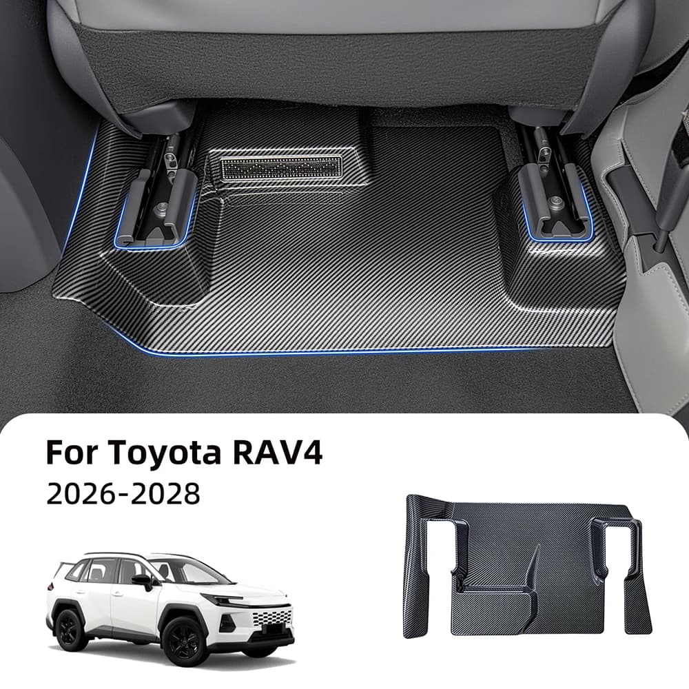 For Toyota RAV4 2026-2028 Front Seat Bottom Kick Pad ABS Black Protector Plate Anti Scratch Cover 2PCS Car Interior Accessories