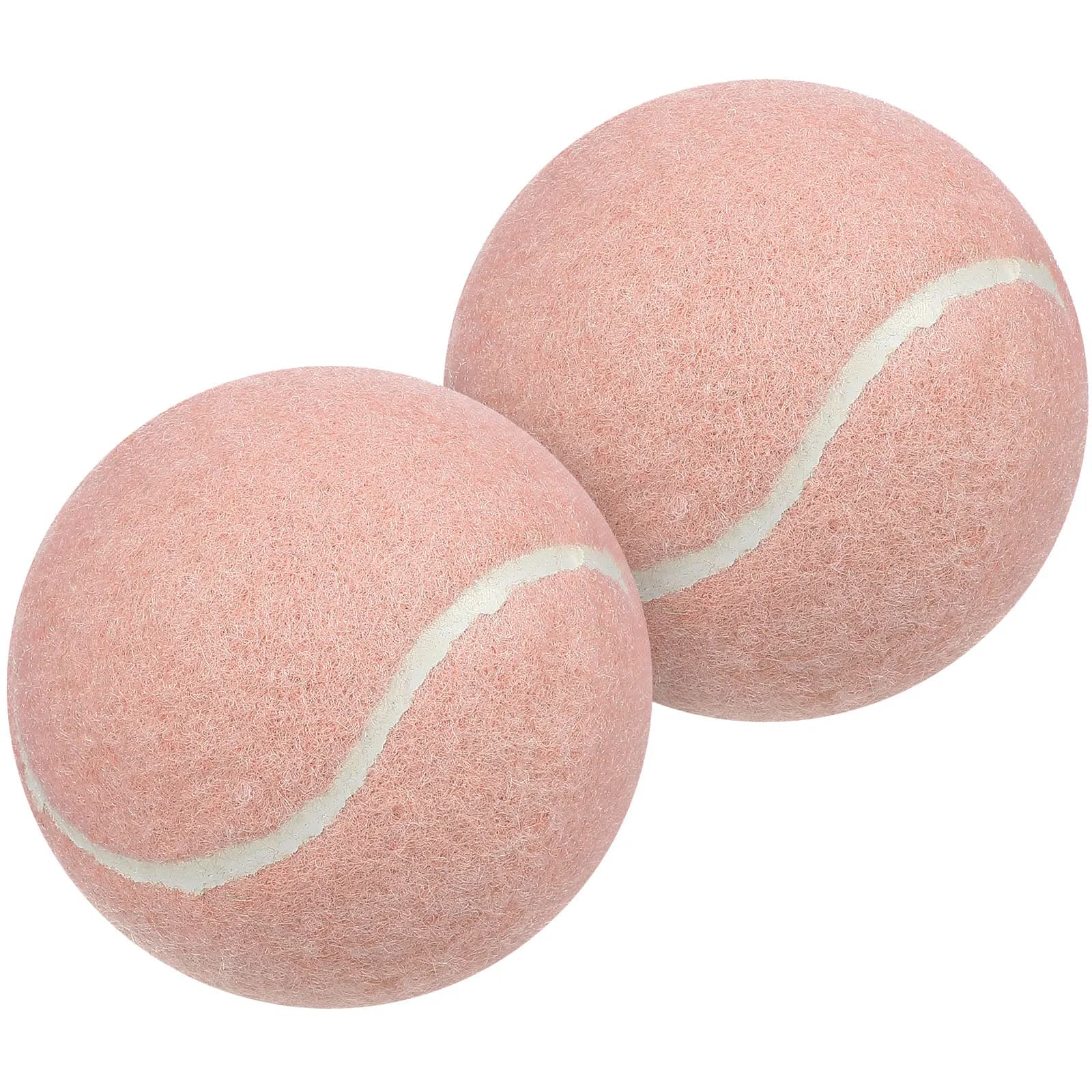 2 palline da tennis rosa per principianti femminili, palline da tennis in gomma per allenamento, per migliorare la coordinazione occhio-mano e il tempo di reazione