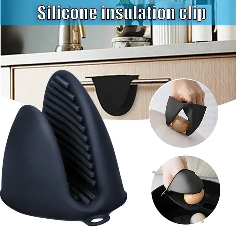Set di guanti da forno in silicone da 2 pezzi, guanti antiscivolo resistenti al calore per cucinare, supporti per pentole, ideali per friggitrice ad aria e grigliare