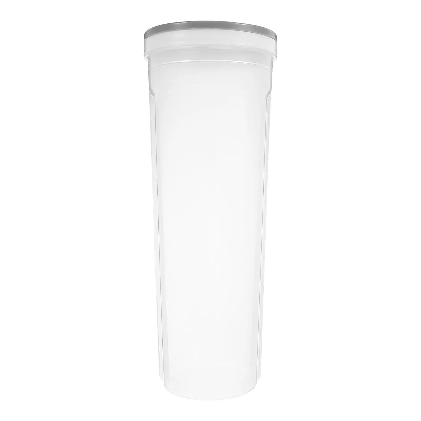 Contenitore Multifunzione in Plastica per Alimenti con Coperchio Girevole, Scatola Trasparente per Noodles, Cereali, Avena, Noci, Fagioli, Colore Kaki