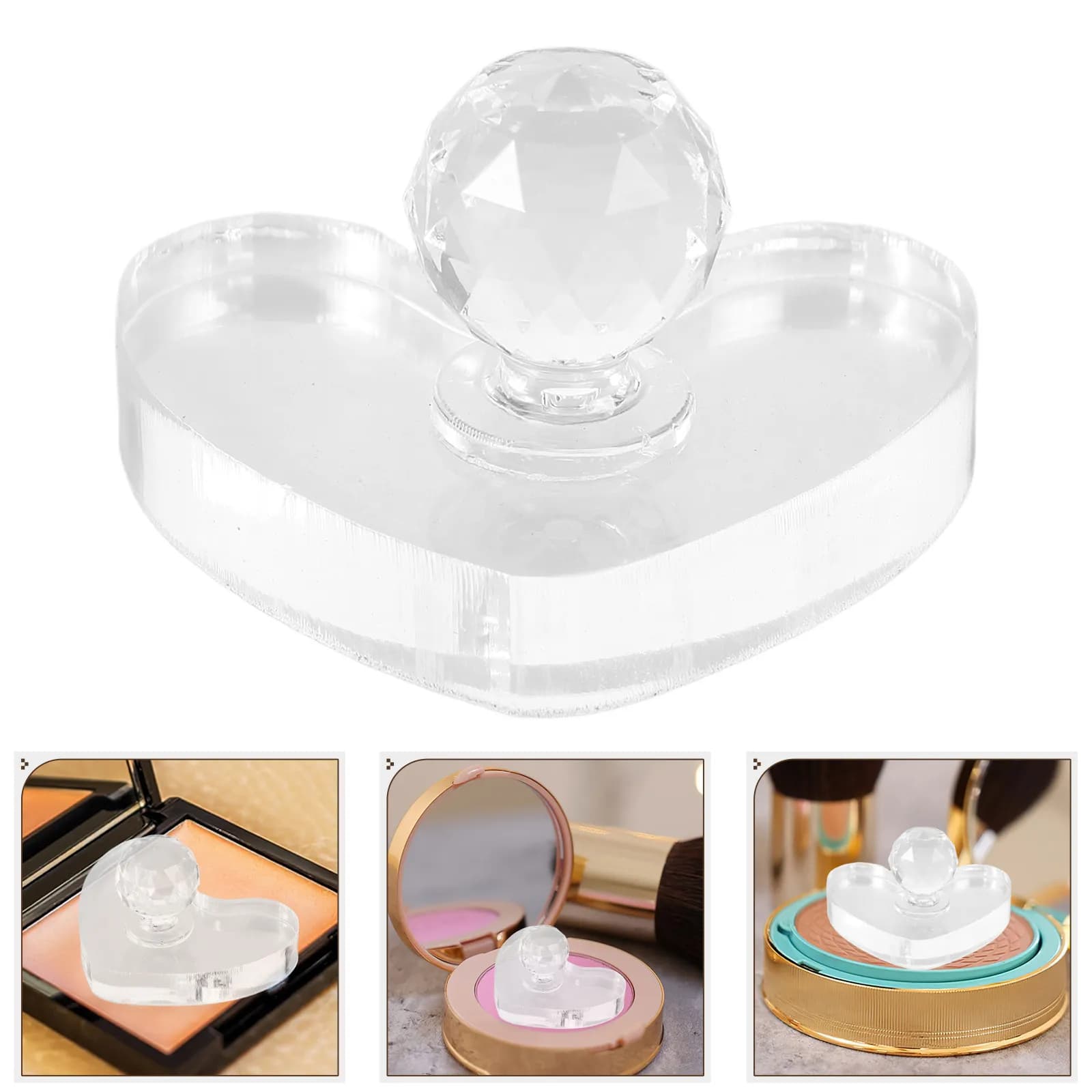 Stampo a Pressione a Forma di Cuore per Blush, Ombretto, Contouring e Illuminante - Strumento DIY per il Trucco