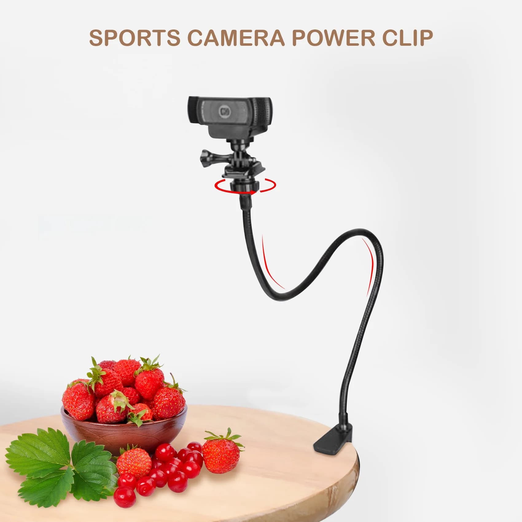 Budget-Friendly Webcam Stand, Upgraded Webcam Mount Stand with Flexible Gooseneck Arm and Clamp, Suit for Webcam C920,C922,C930