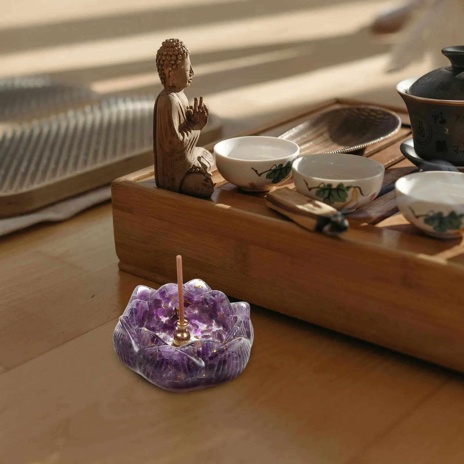 1Set Lotus Flower Incense Burner Stand for Yoga Meditation Spa Aromatherapy Incense Stick Holder Decorative Home Decor