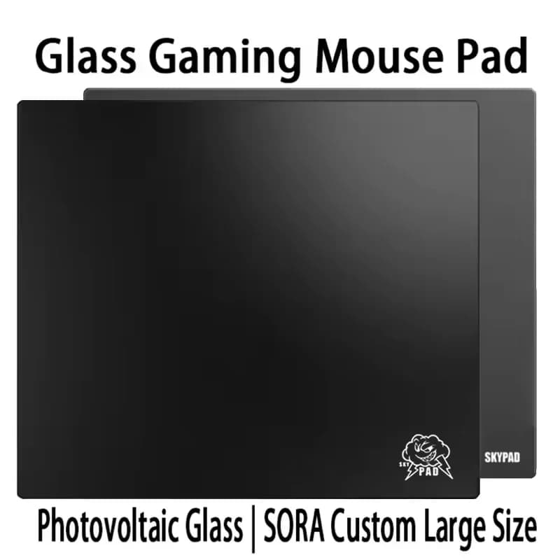 Tappetino per Mouse da Gaming Skypad 3.0 in Vetro Temperato, Superficie Liscia Rivestita, Personalizzabile, Grande Tappetino da Scrivania per Gamer, Accessori per Gaming FPS