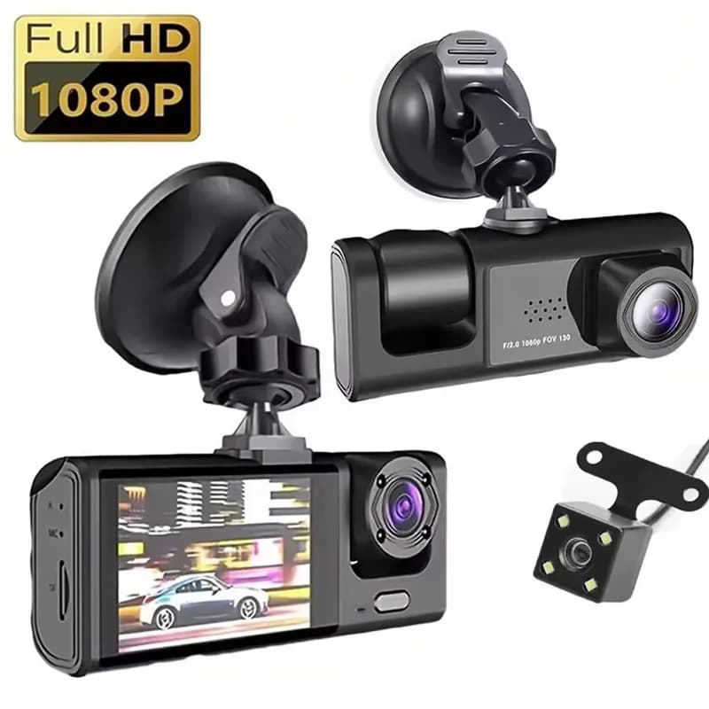 Dashcam WIFI 1080P a doppia telecamera per auto, telecamera anteriore e interna con visione notturna a infrarossi, registrazione in loop, grandangolo, DVR per auto.