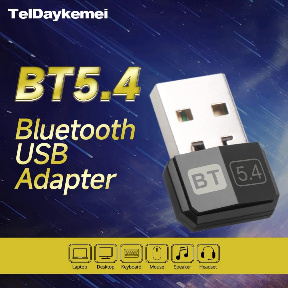 USB dongle adapter Bluetooth 5.4 5.3 for PC speaker Wireless Mouse Keyboard Music Audio Receiver Free Drive Transmitter