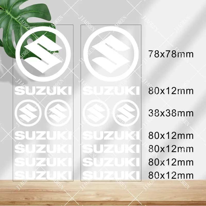 Vinile Suzuki Adesivo Logo Moto Serbatoio Casco Bici Auto Kit Decalcomania Bianca GSXR 600 750 1000 GSXS 600 750 1000 BANDIT