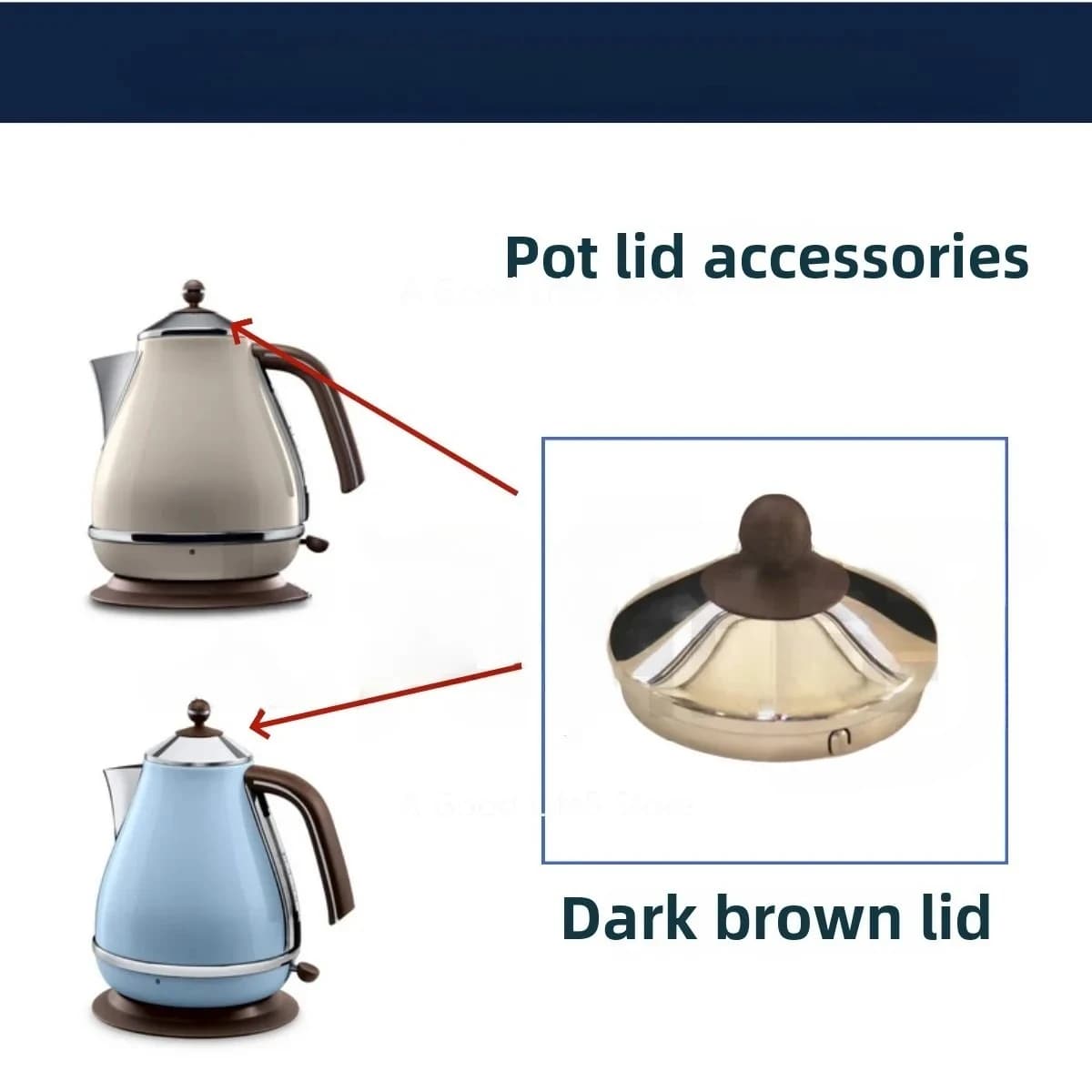 Suitable for Delonghi/Delong KBO2001 KBOV2001 Light, Dark Coffee Color, Delong Electric Kettle Accessories