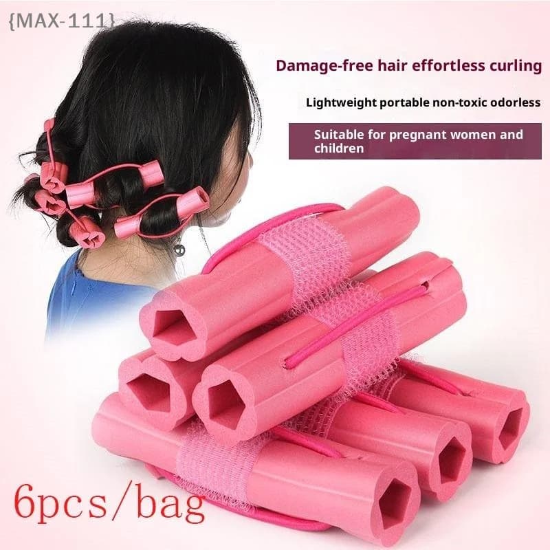 diF2-MAX111 di6 Pieces Self-adhesive Flower Shaped Bigots - Soft Rubber Rollers for Corrugated Hair, Accessories for Styling Fai-da-Te and Barbiere Tools