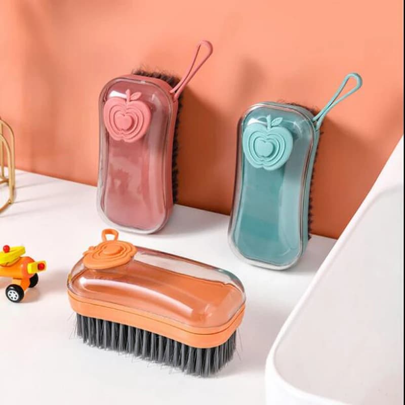 Spazzola per Pulizia Multifunzionale con Dispenser di Sapone Liquido, Spazzola Idraulica Portatile per Vestiti e Scarpe, Strumenti per la Pulizia delle Mani