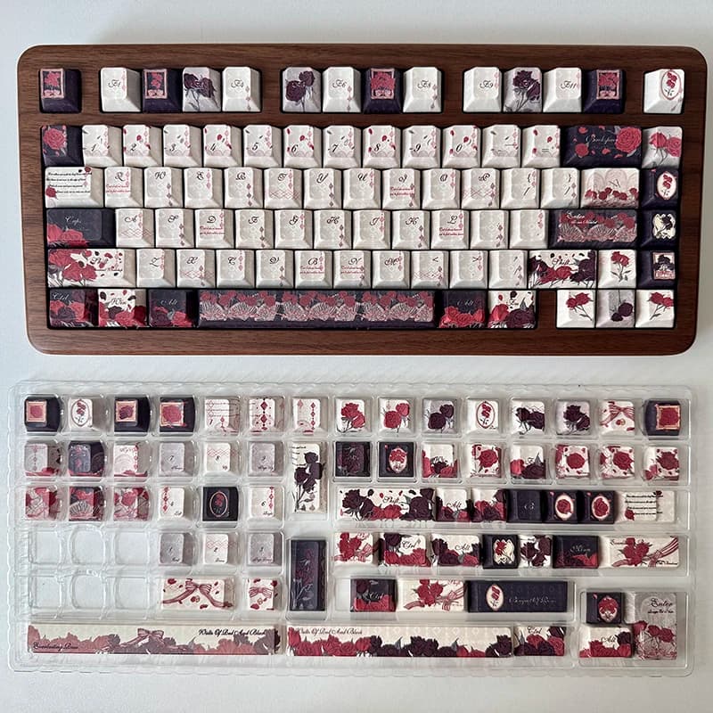 Red and Black Theme Covers New Custom Mechanical Keyboard Covers With Five Sides Original Factory Height Sublimation