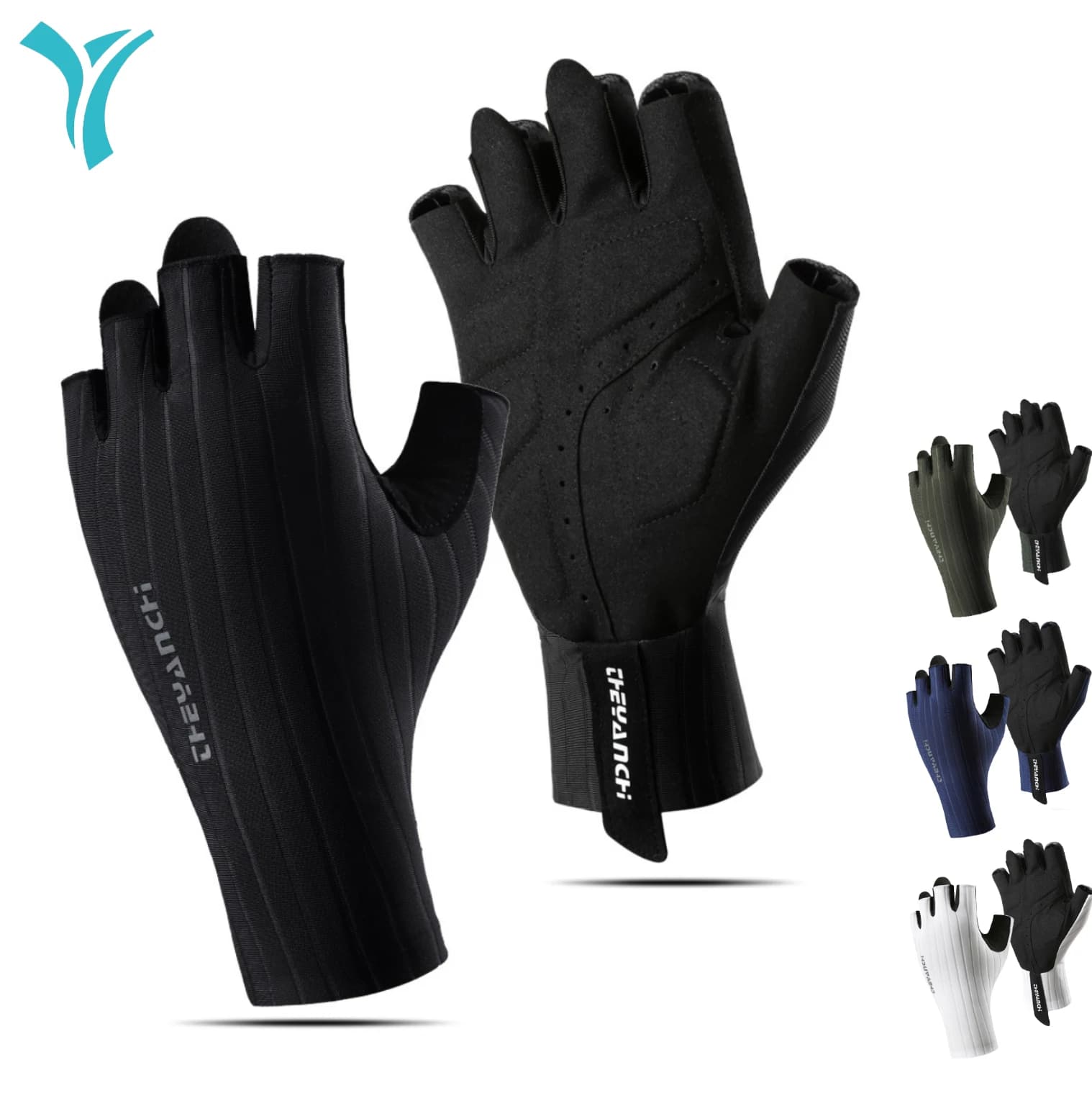 ZHUOHUA cycling gloves with padded palm for maximum comfort - Aerodynamic fabric that reduces friction - for racing cycling for men and women