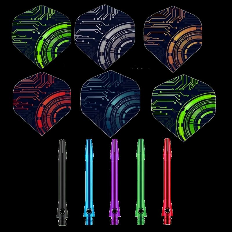 2ba Asta per freccette in alluminio Voli per freccette in PET Accessori per freccette elettroniche Set di accessori per freccette con punta in plastica
