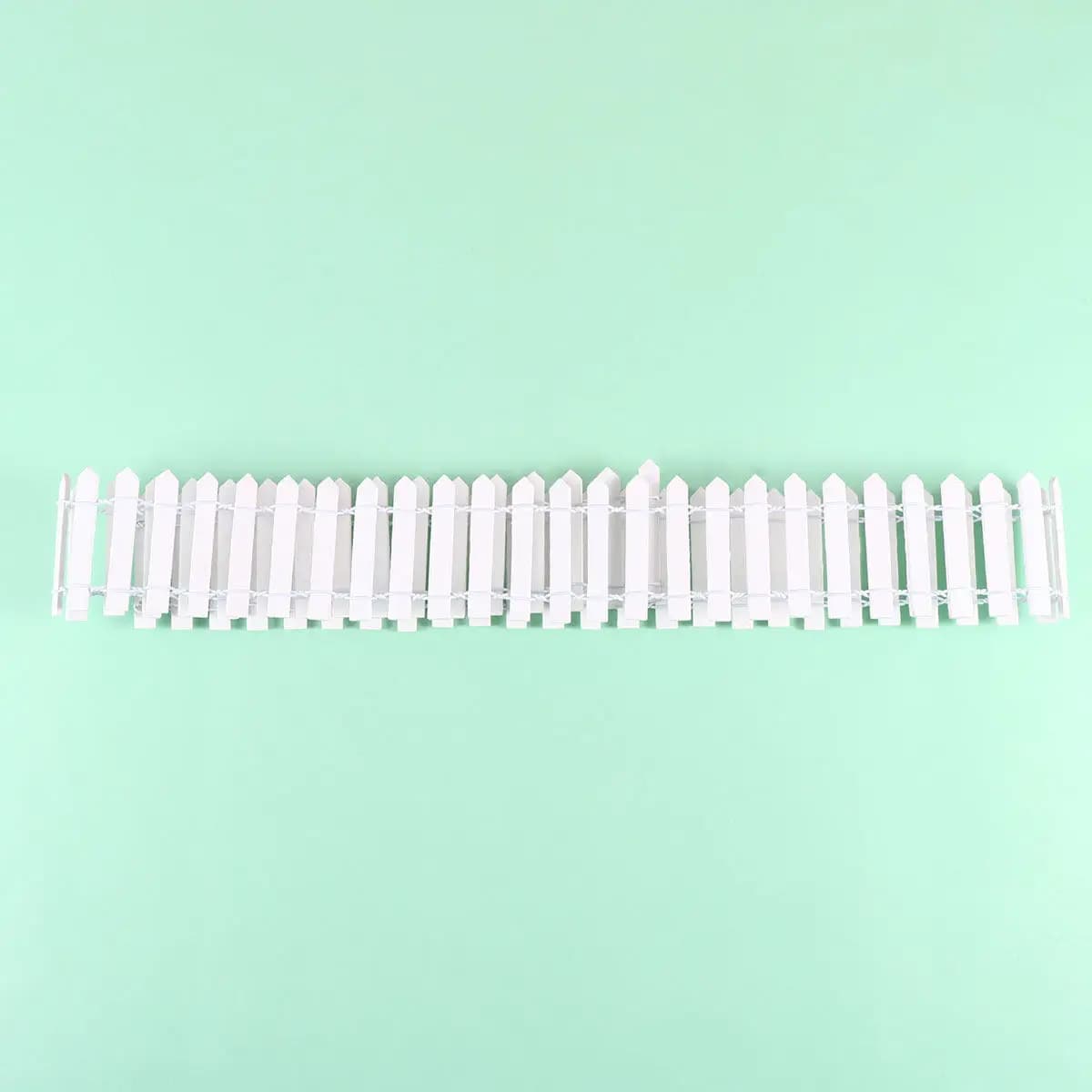 2Pcs 90Cm Micro Landscape Fence Handmade Round Wooden Mini Fence for Bonsai Potted Plants Garden Restaurant Hotel Decor