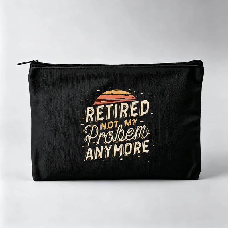 Women's Slogan Style Makeup Bag with Letter Print, Casual Cosmetic Pouch for Daily Use