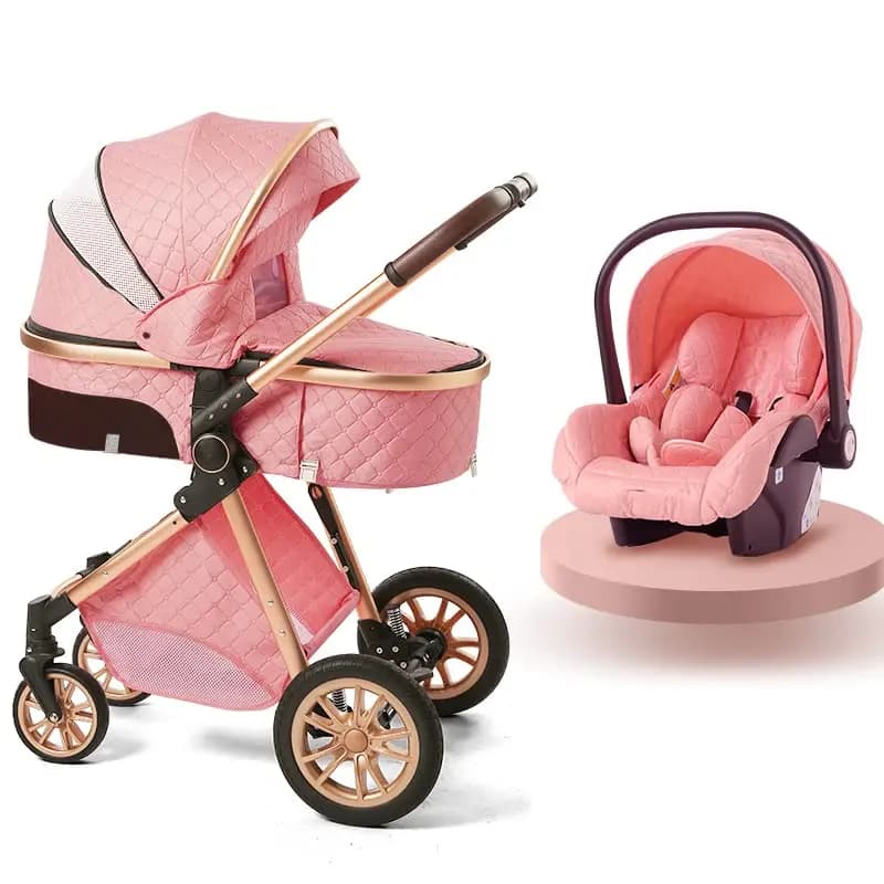 Passeggino per culla 2 in 1, passeggino standard pieghevole convertibile, passeggino bifacciale, passeggino portatile ad alta vista