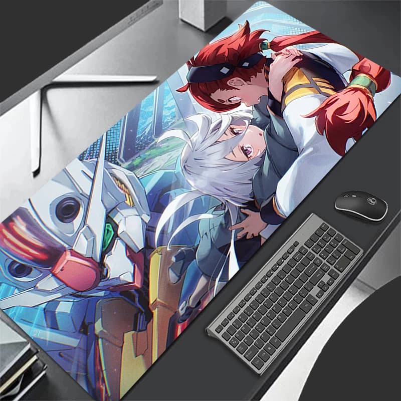 Mechanical Warrior G-gundam A-aerial Gamer Mouse Mat PC Games Accessories Fast Keyboard Rubber Roller Mat for Office Laptop