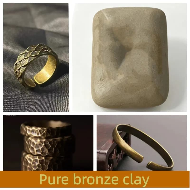 50/100/300g Metal Tin Bronze Clay Handmade DIY Making Earrings Bracelets Small Decorations Pendants Raw Materials Bronze Clay