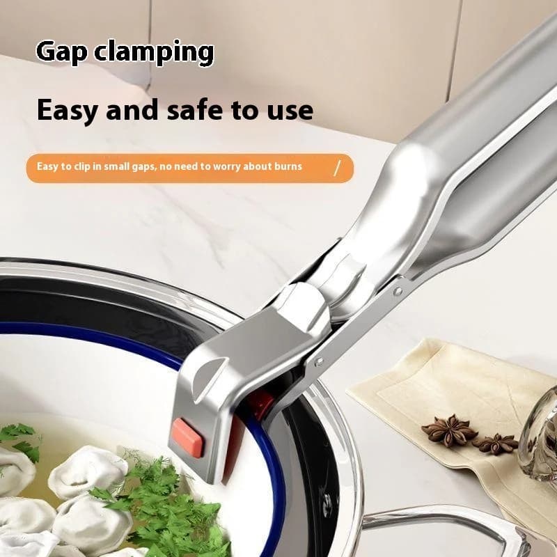 Anti-coating bowl clamp Ergonomic handles Clamp holder Clip for hot plate for frying pans