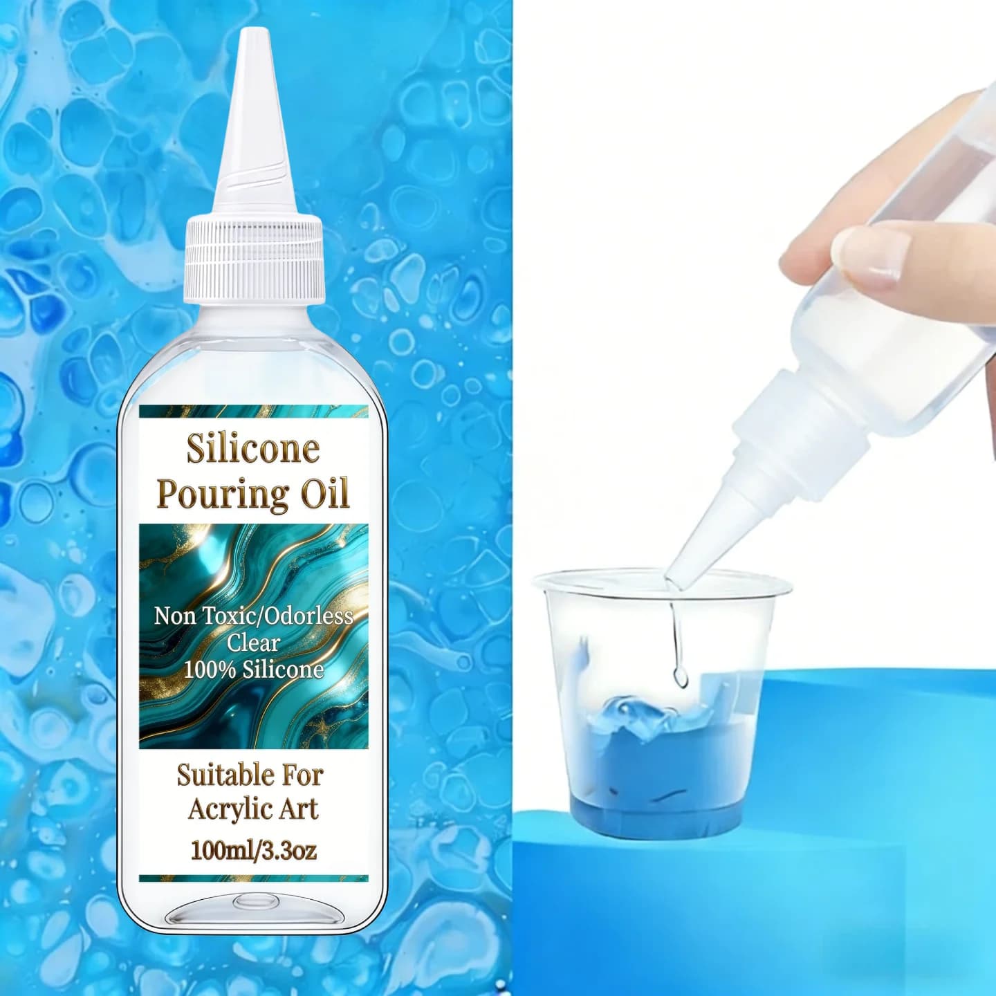 silicone Pouring oil Special Cell Creation Activator Acrylic Paint Pour Medium Holiday Crafting Canvas Painting