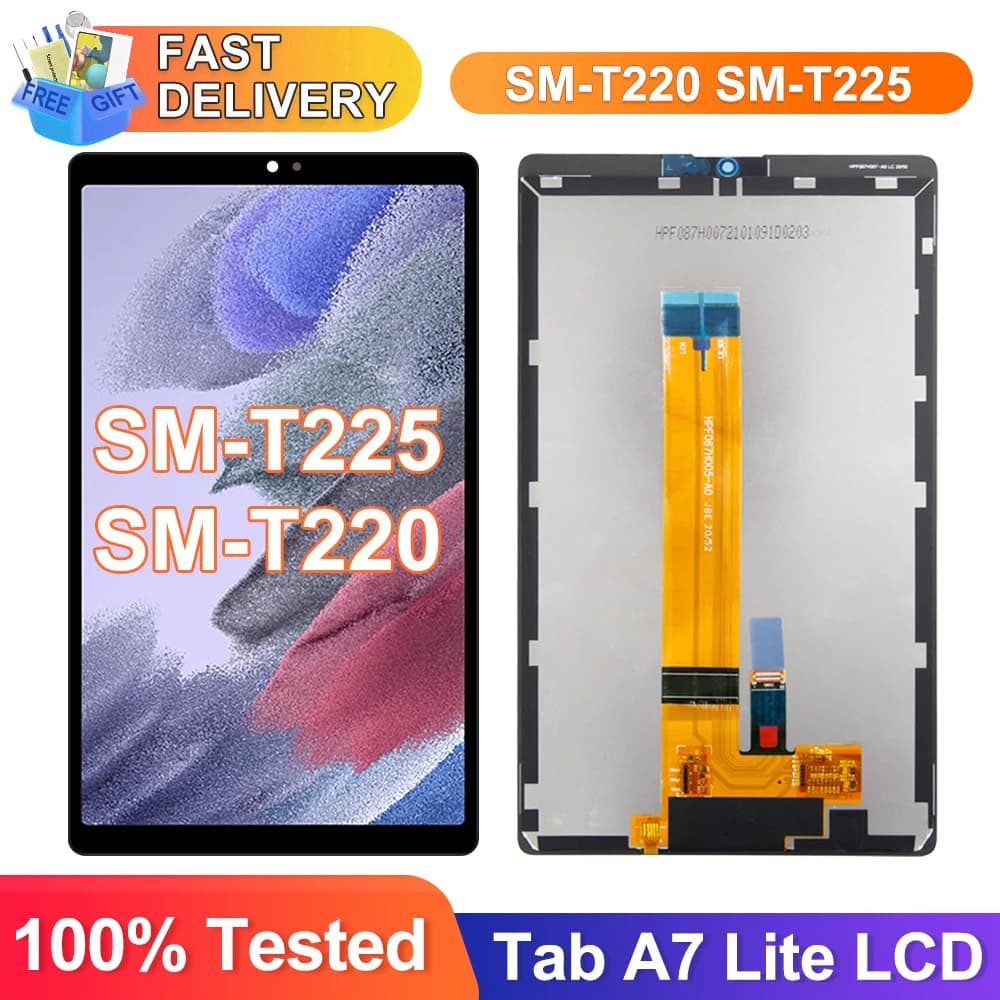 Schermo da 8,7" per Samsung Galaxy Tab A7 Lite SM-T225 SM-T220 Display LCD Touch Screen con cornice per gruppo schermo Tab A7 Lite