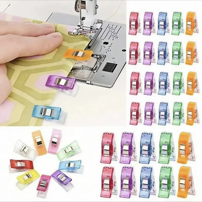 Set of colorful multipurpose sewing clips Set of safety clothing binding clips for paper craft knitwear - Assorted packaging