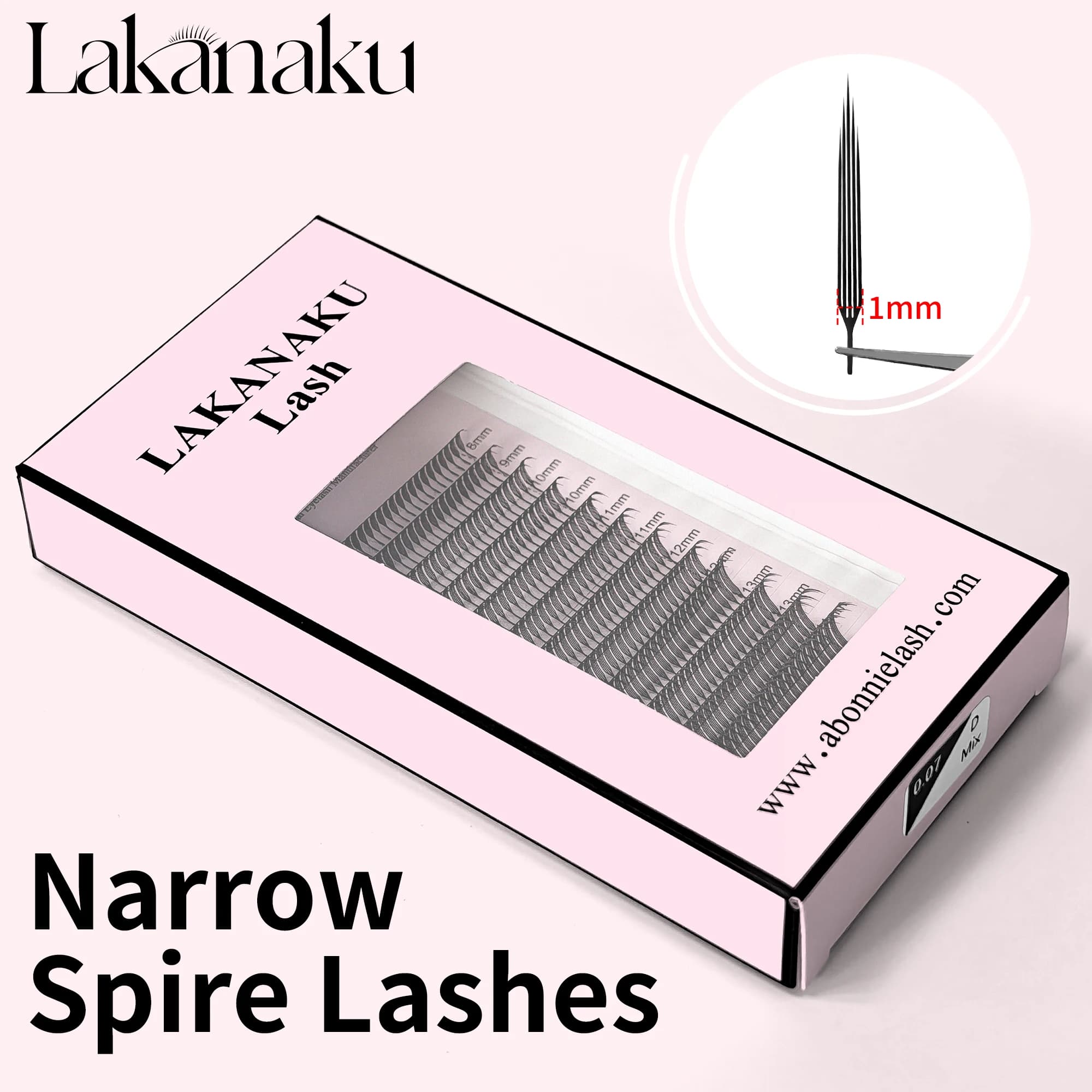 LAKANAKU Fibre Tecniche Ciglia Fio U Pre-assemblate Extension Ciglia Volume Cilios YY