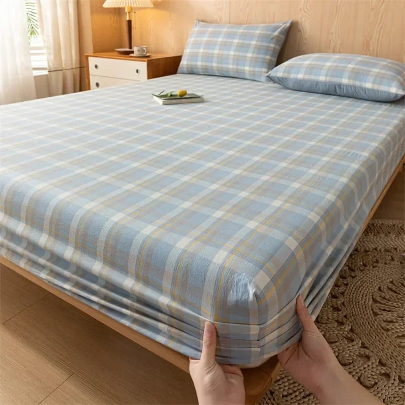 Nuovo lenzuolo con angoli in cotone 100% di grado A con fasce elastiche coprimaterasso regolabile antiscivolo per letto matrimoniale matrimoniale singolo King Queen