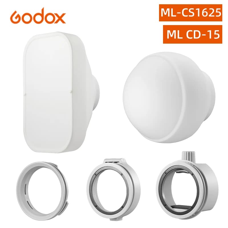 Godox M-CD15 M-CS1625 diffuser dome softbox with 3 LED flash light photo light adapters for photo studio kits