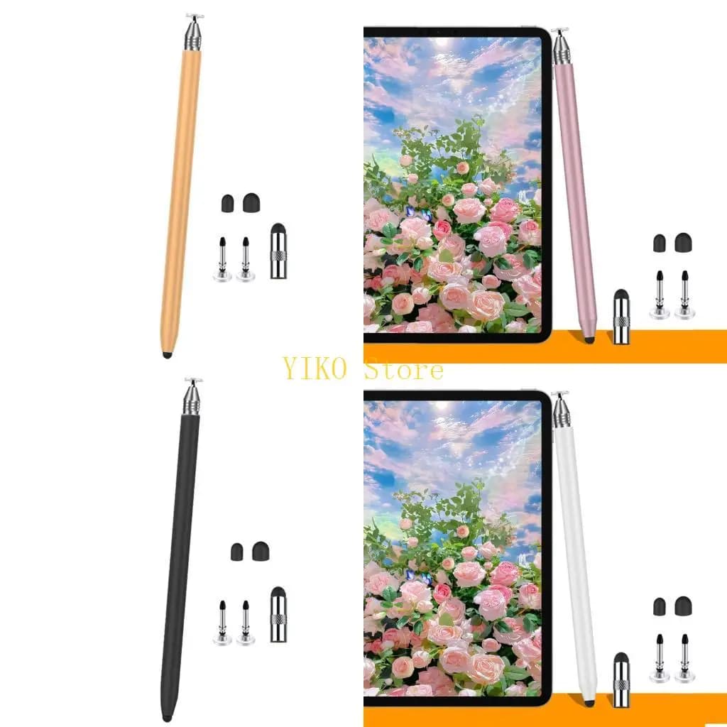 K32C 3 in 1 Touch Pen due Precisioni Testa Testa in gomma morbida per smartphone tablet Non graffiare esperienza