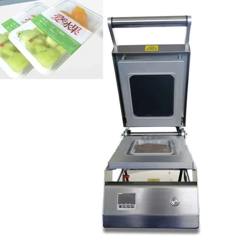 Sigillatrice Manuale da Tavolo per Vassoi, Macchina Sigillatrice per Confezionamento di Alimenti, Frutta e Carne