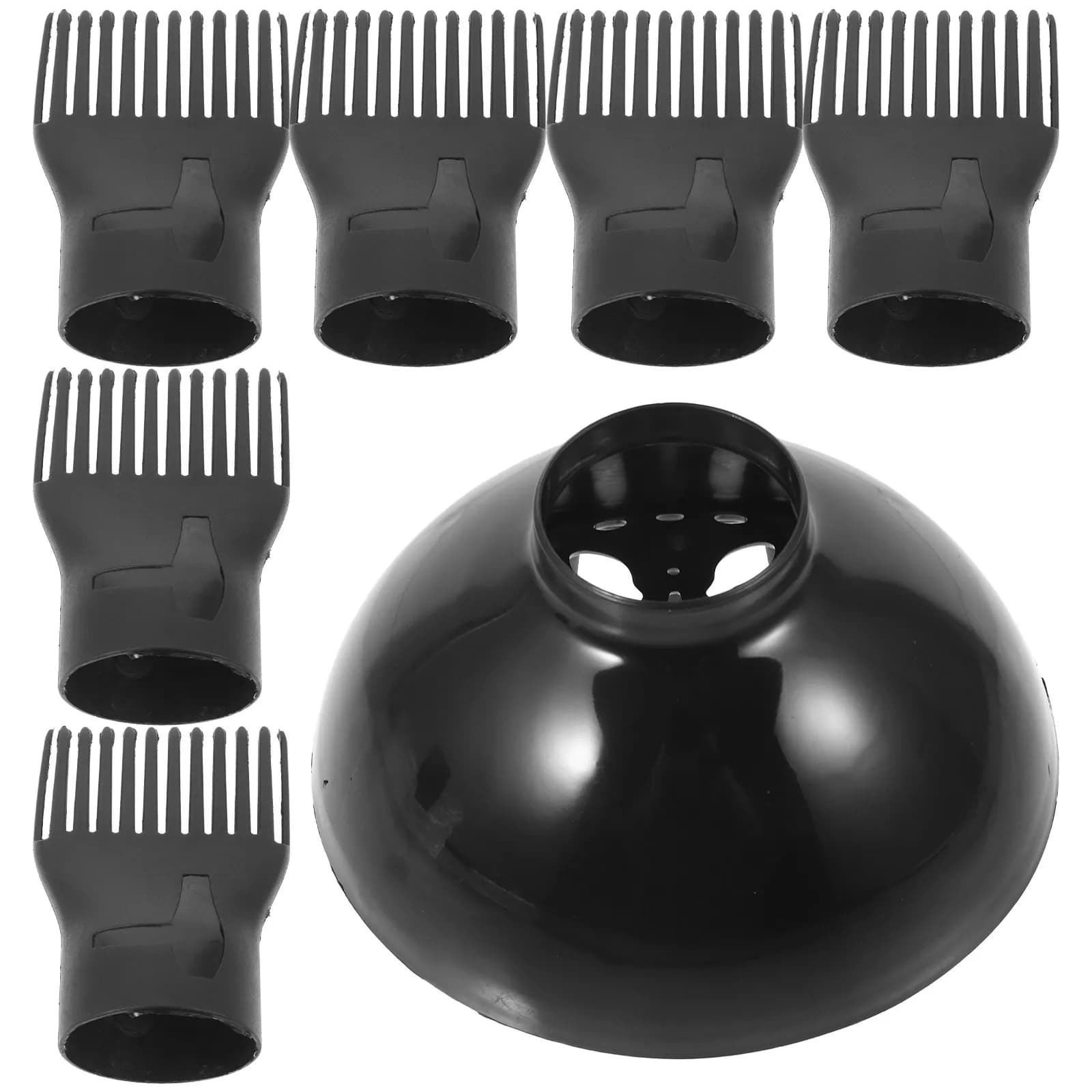 Professional Hair Dryer Set: Pettine, Beccuccio and Universal Diffuser Heat Resistant for Straight Hair, Ricci and Corrugated