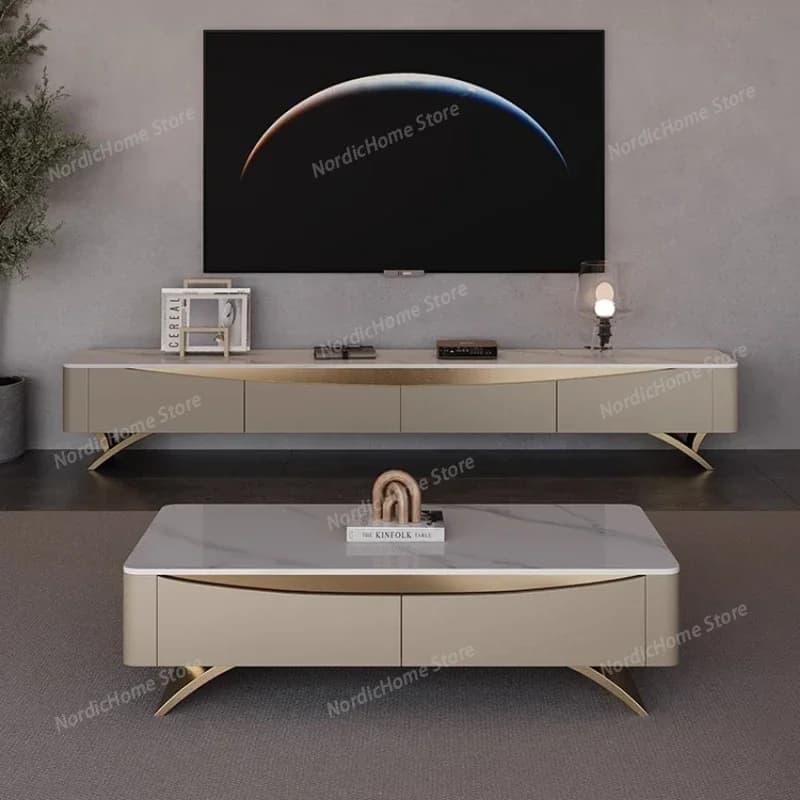 Mobili TV di Lusso Moderni, Supporti TV di Design, Comodini per Monitor, Mobili Intrattenimento per Salone, Mobili TV Minimalisti, Mobili Estetici Nordici