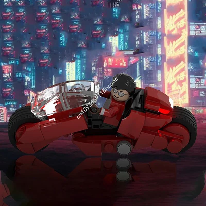 144 pz. MOC Bici di Kaneda Akira Versione Originale e Nuda, Blocchi da Costruzione, Idea Regalo di Natale, Compleanno, per Architetti
