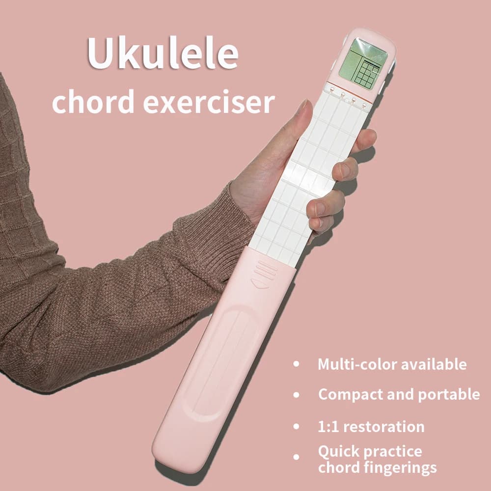 Esercitatore per accordi per ukulele Chitarra per pollice Tasca per personale Tascabile Chitarra per principianti Strumento per esercitazioni tastiera musicale Chitarra tascabile portatile
