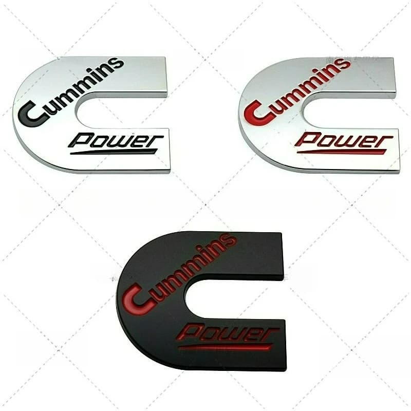 High-quality Modification 3D Metal Car Stickers Cummins POWER C-shaped Scratch Cover DIY Decorative Car Parts Accessories