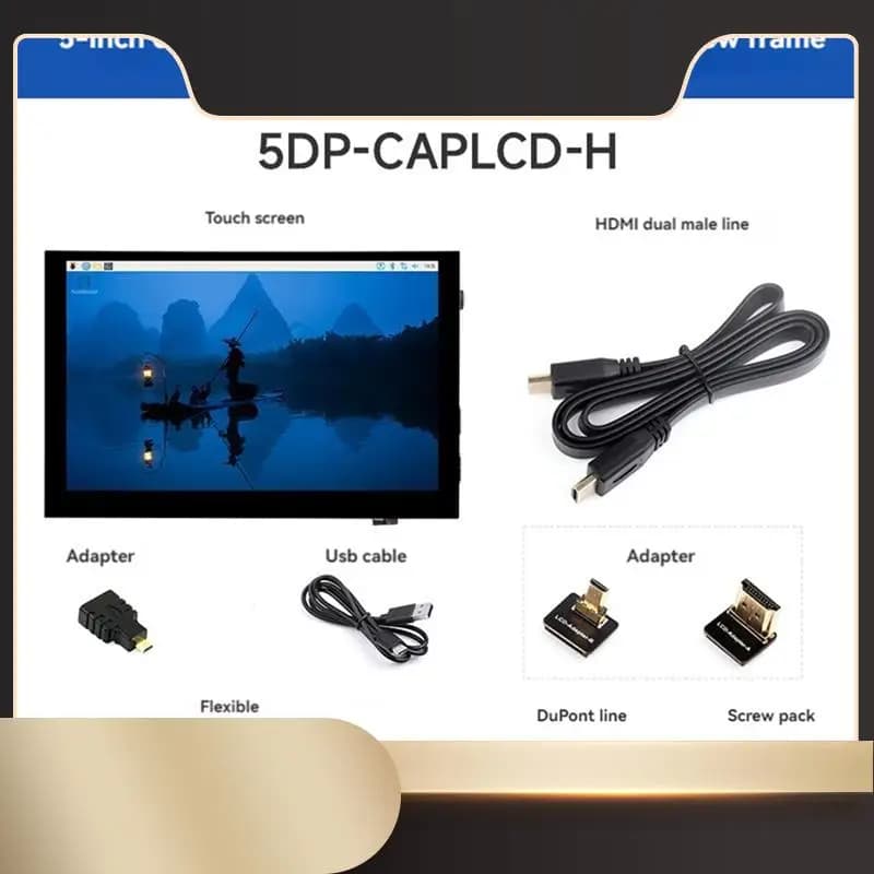 5 inch capacitive touch screen IPS 1024X600 HD -Compatible with motherboard/PC Raspberry Pi/Jetson Series-N36R