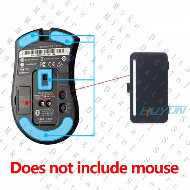 Ricevitore USB H e Cover Posteriore per Mouse Razer Deathadder V2 PRO