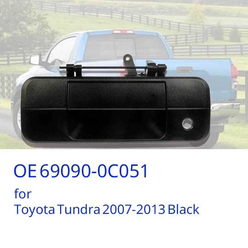 Tailgate Handle w/ Camera Hole OE 69090-0C051 for Toyota Tundra 2007-2013 Black