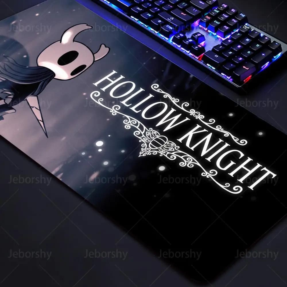 Hollow Knights Accessori da scrivania Tappetini per mouse Tappetino per mouse XXL Tappetino da scrivania Gaming Gamer Mause Anime Tappetini per ufficio PC di grandi dimensioni