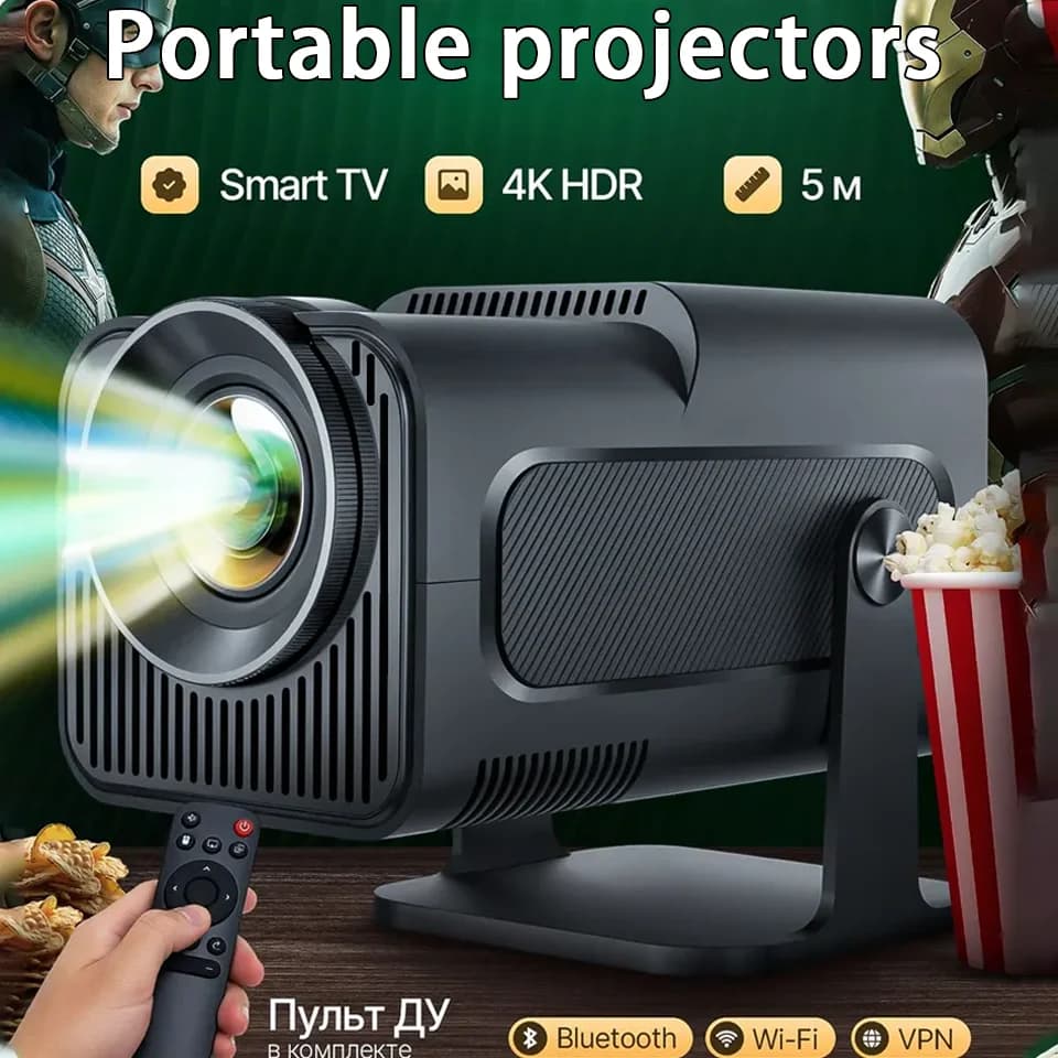 Mini proiettore nativo Android 11 4K 1080P 390ANSI HY320 Dual Wifi 6 BT5.0 1920*1080P Cinema Proiettore portatile aggiornato HY320