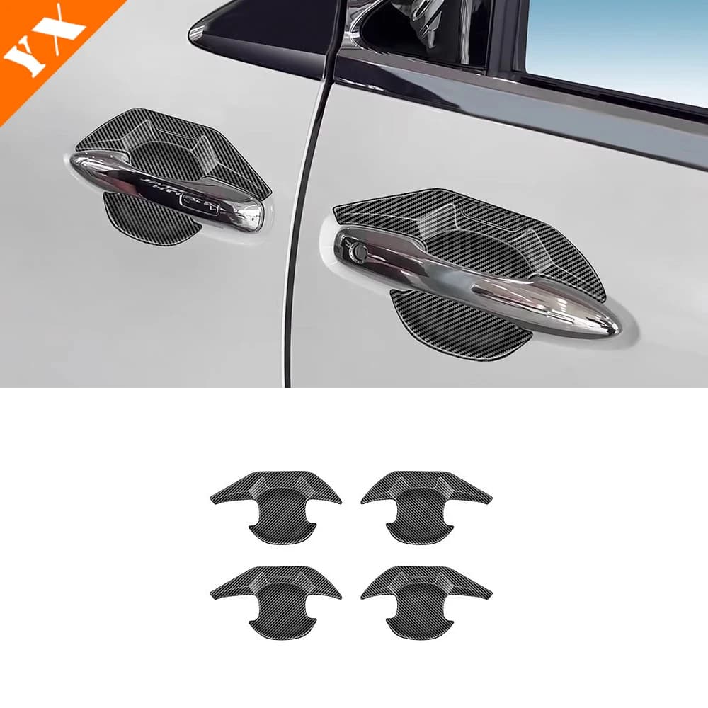 Carbonio Cromato Nero Auto Maniglia Della Porta Della Protezione Maniglia Della Porta Telaio di Copertura Trim Per Toyota ALPHARD 2024-2026 Accessori