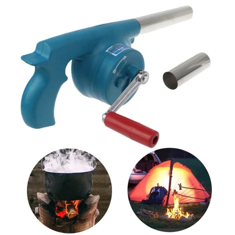 Ventilatore portatile Ventilatore per barbecue portatile per uso domestico Piccolo asciugacapelli Strumento per accessori per barbecue all'aperto