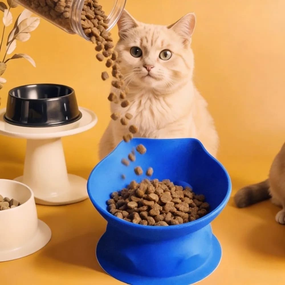 Ciotola in Silicone per Alimentazione Lenta, Antiscivolo con Protezione Collo, Bordo Inclinato, Multiuso, Accessori per Animali Domestici